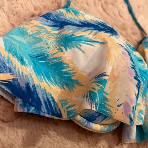 Size L multi-colored swimsuit top - Picture 3 of 8